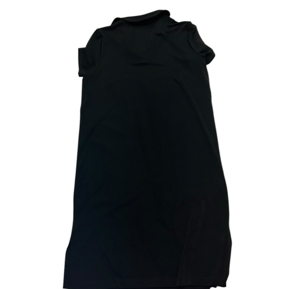 Chico's Travelers Slinky Collared V-Neck Dress Womens Size 2 Black Large Chicos - Picture 6 of 8